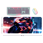 Red Neon Racing Bike mat | Mouse pad | Desk pad
