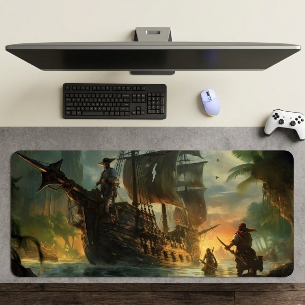 ARNA Pirates of the Caribbean inspired extended large mousepad and desk mat.