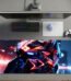 ARNA neon red glow racing bike and biker stunt inspired extended large mousepad and desk mat.
