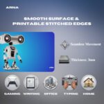 ARNA cute robot desktop mat built with comfortable thickness and seamless gliding texture for versatile study setups