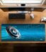 ARNA technological cyber network artificial intelligence symbol with digital circuit lining graphic extended large desk mat