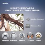ARNA cute anime character face mousepad providing plush thickness and seamless glide surface for workstations