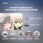 ARNA floral landscape anime girl desktop pad built with comfortable base thickness and seamless surface tracking glide