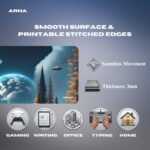 ARNA outer space UFO winter landscape desk mat engineered with robust base thickness and seamless surface gliding movement