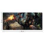 ARNA military army hero gaming desk mat size scale and length metrics