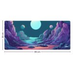 ARNA lofi neon coastal mountain landscape desk mat size layouts and lengths.
