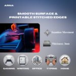 ARNA neon sports car desk mat showing premium thickness and seamless mouse glide for high speed gaming