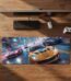 ARNA powerful hyper sports racing car speed driving on a city street extended large desk mat