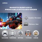 ARNA epic science fiction robot war duel between two massive steel mechanoids firing laser guns extended large desk mat